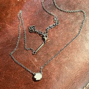 Kendra Scott Silver Hexagon Pendant Necklace - Silver